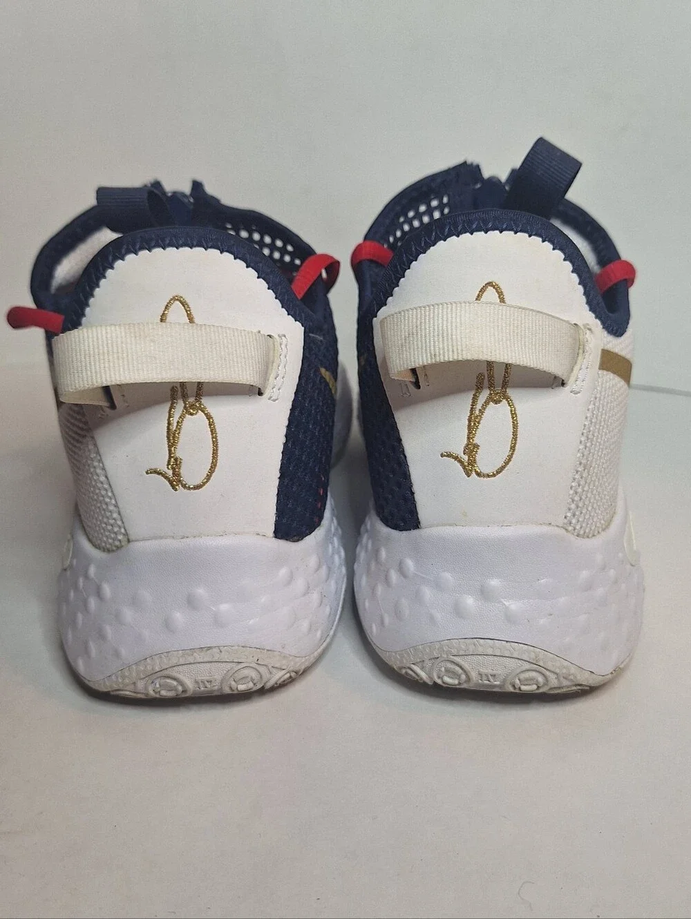 Nike PG 4 USA White Obsidian Navy Blue University Red Men's Size US 8 Basketbal